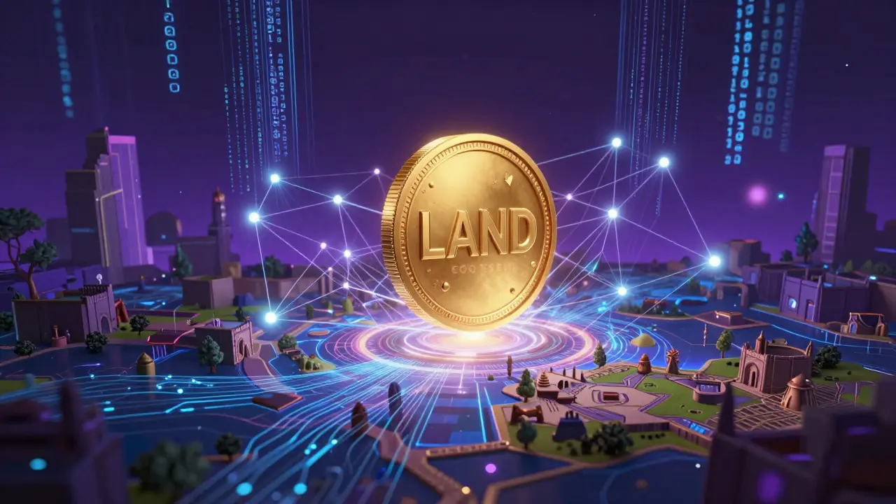 Holographic neural network connecting to a golden LAND token