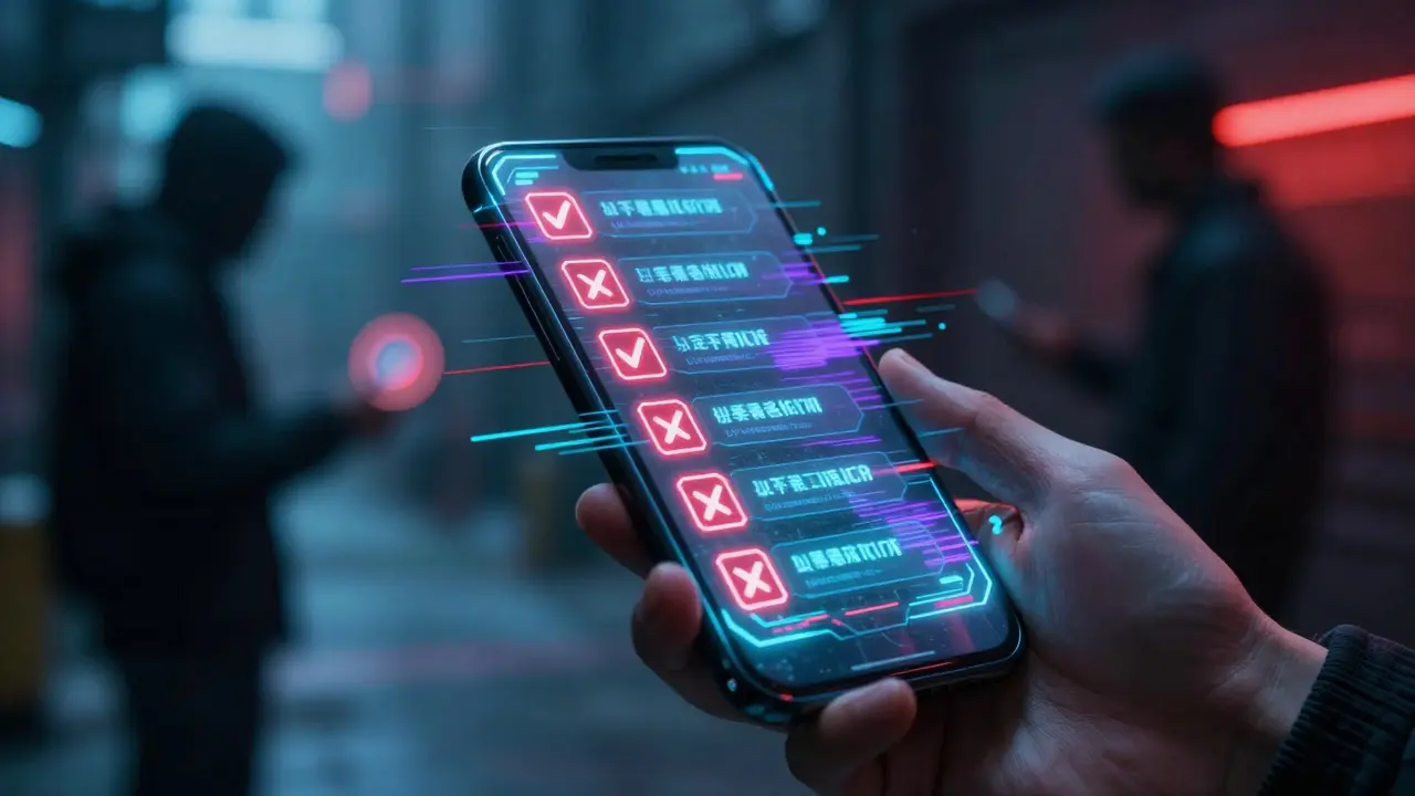 Holographic security checks failing with glitch effects