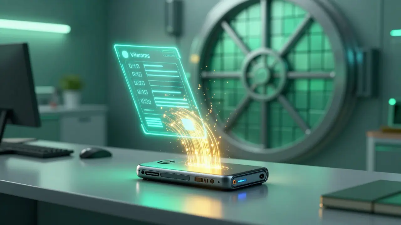 Hardware wallet receiving direct crypto payment securely