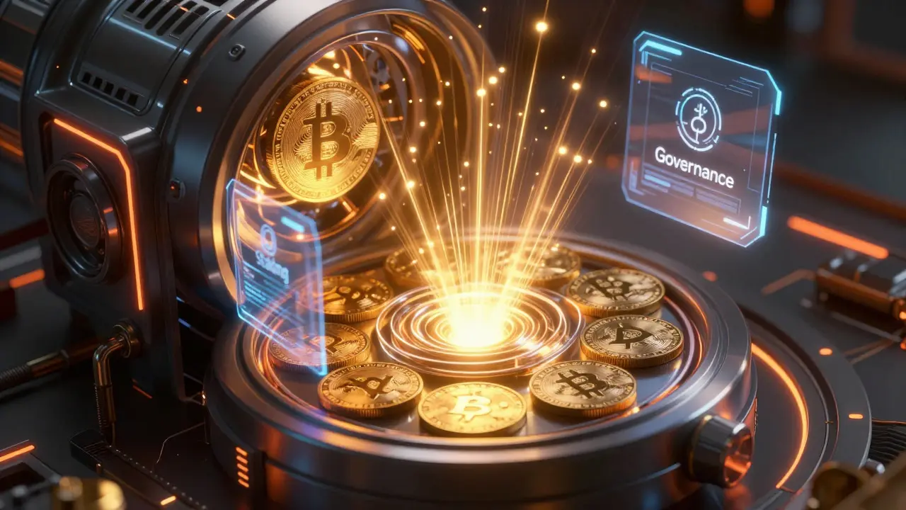 Digital vault converting BTC and ETH to PCX tokens via light beams