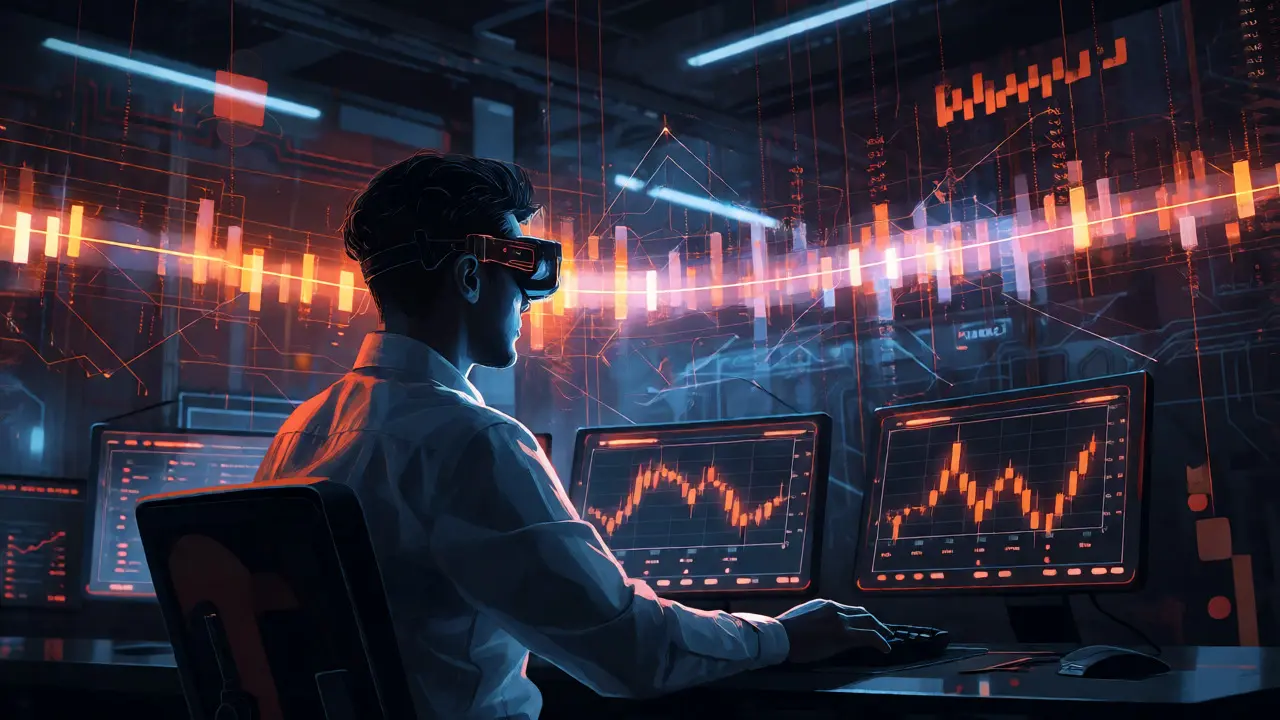 Analyst managing concentrated liquidity ranges in a high-tech control room