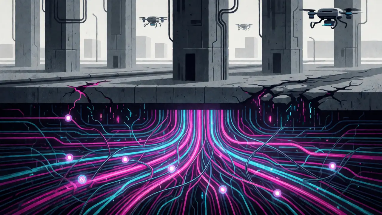 Underground digital network beneath Algerian streets